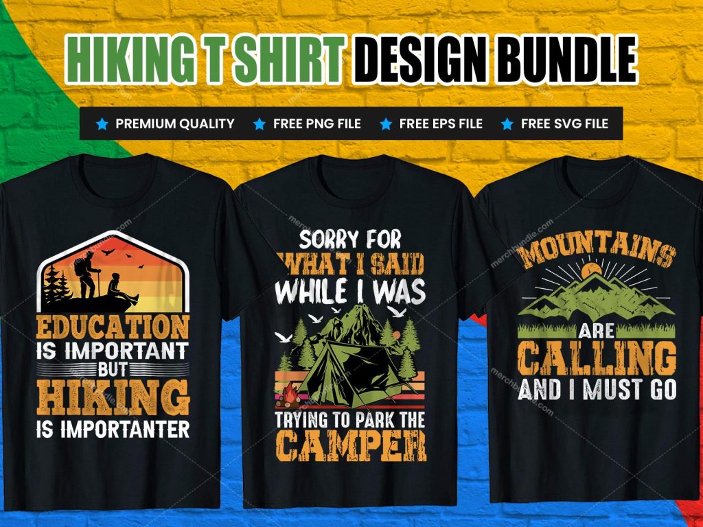 Hiking T-Shirts Design Bundles - Hiking T-Shirts Design Bundles