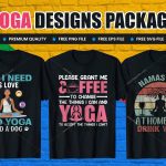 Yoga Print Ready Vector T-Shirt Design V.1