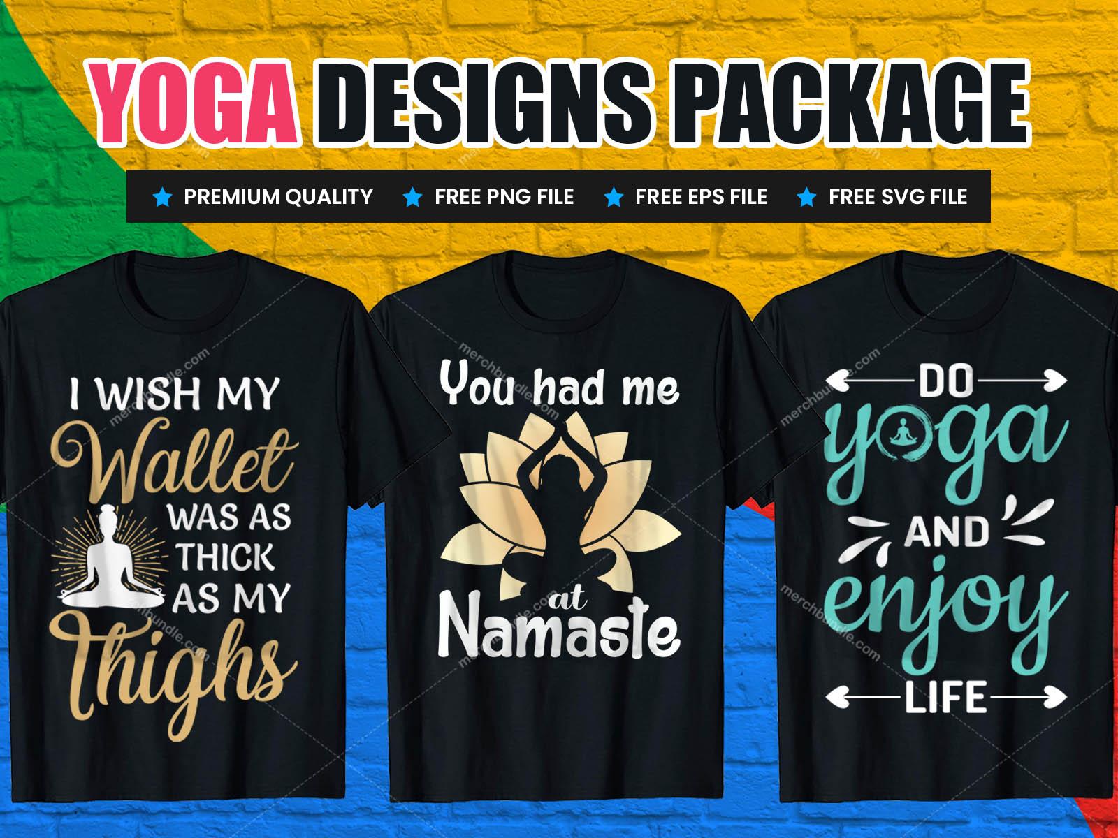 22 Editable Yoga T-shirt Designs Bundle – Pixibes