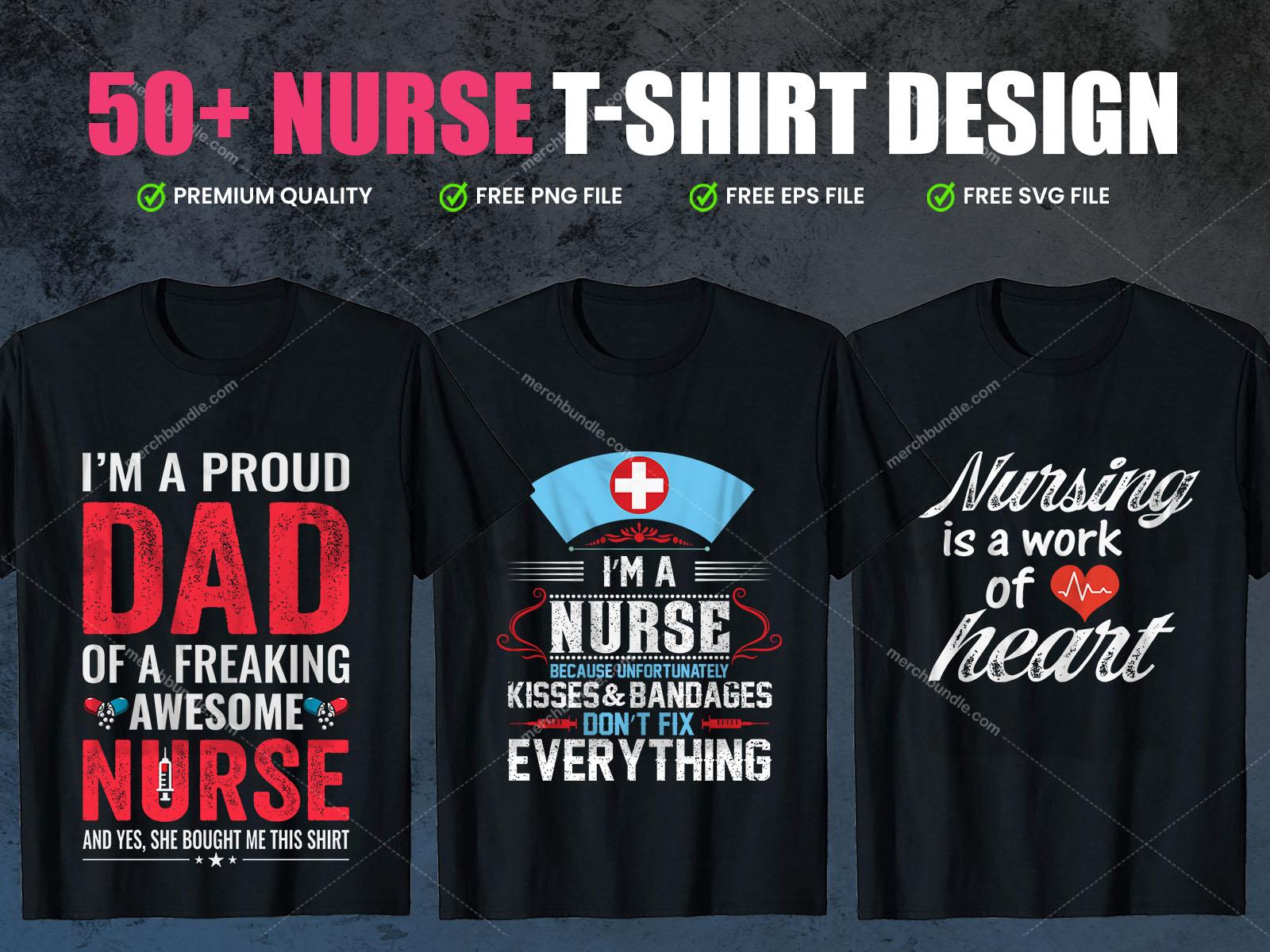 Nurse T-Shirt design vector