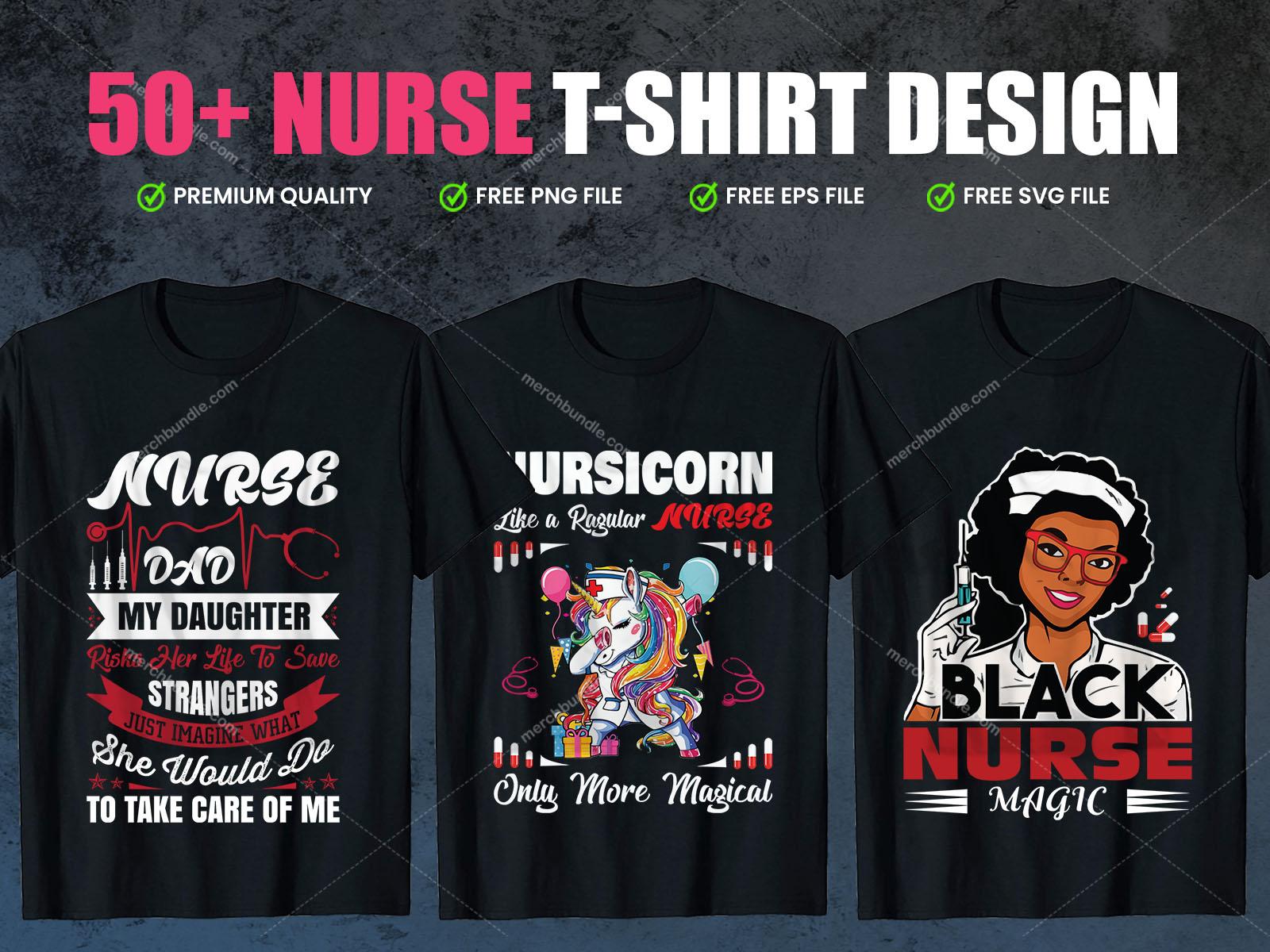 Nurse T-Shirt Design Bundle