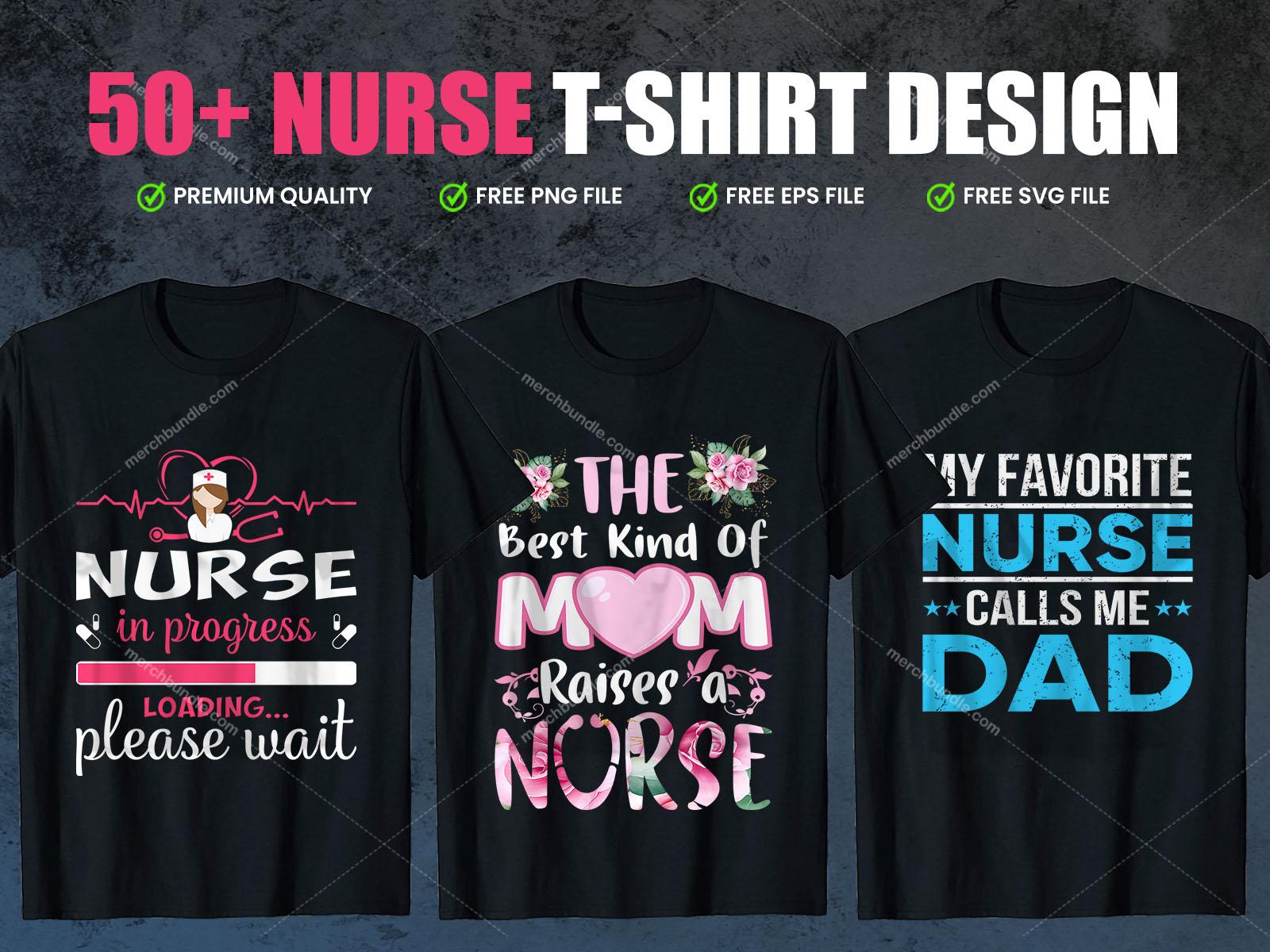 Nurse T-Shirt Design Bundle