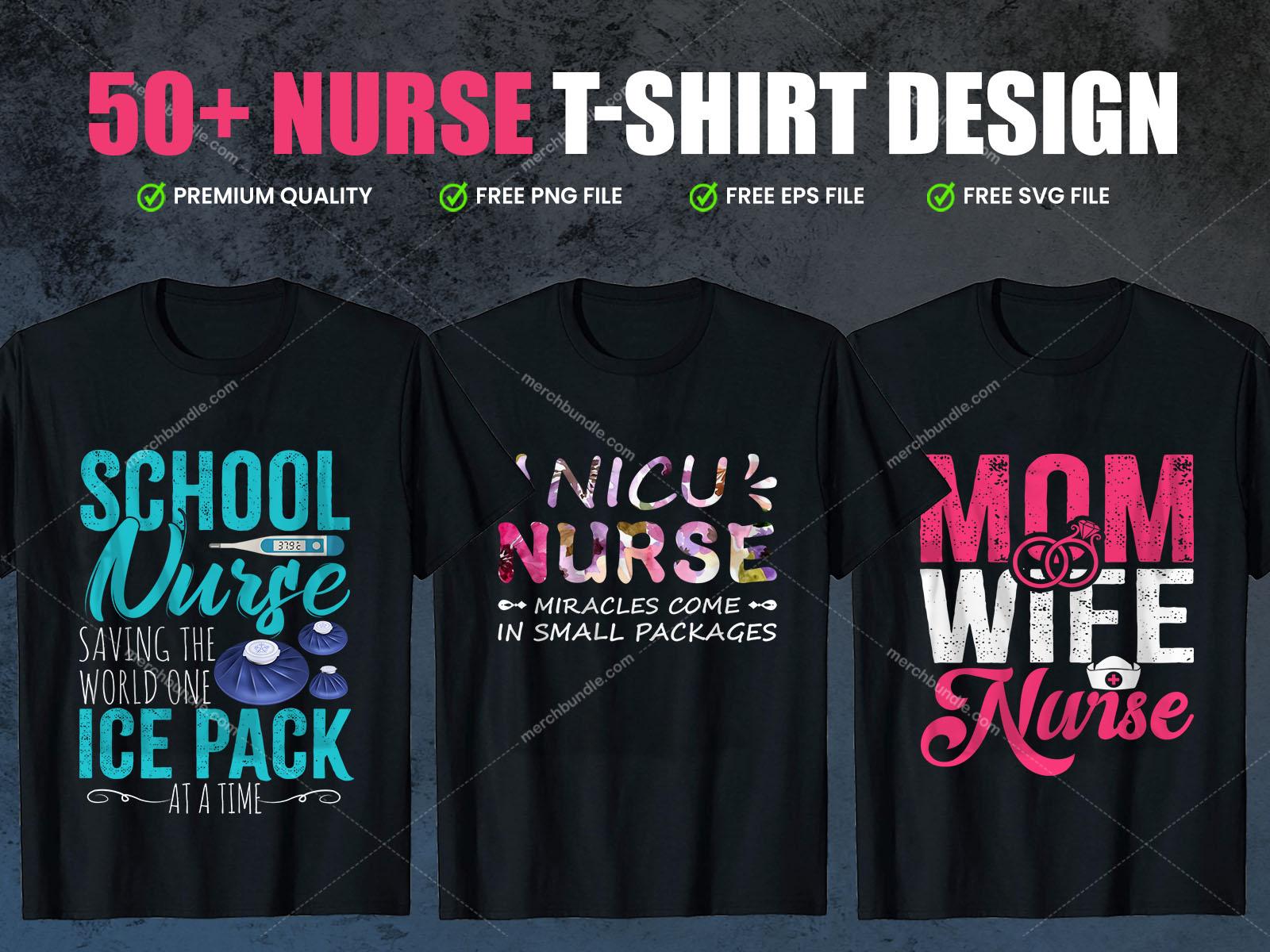Nurse T-Shirt design vector
