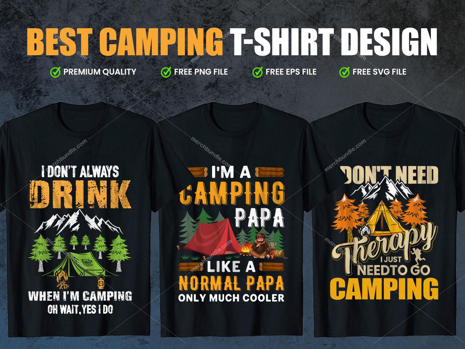 camping t-shirt design