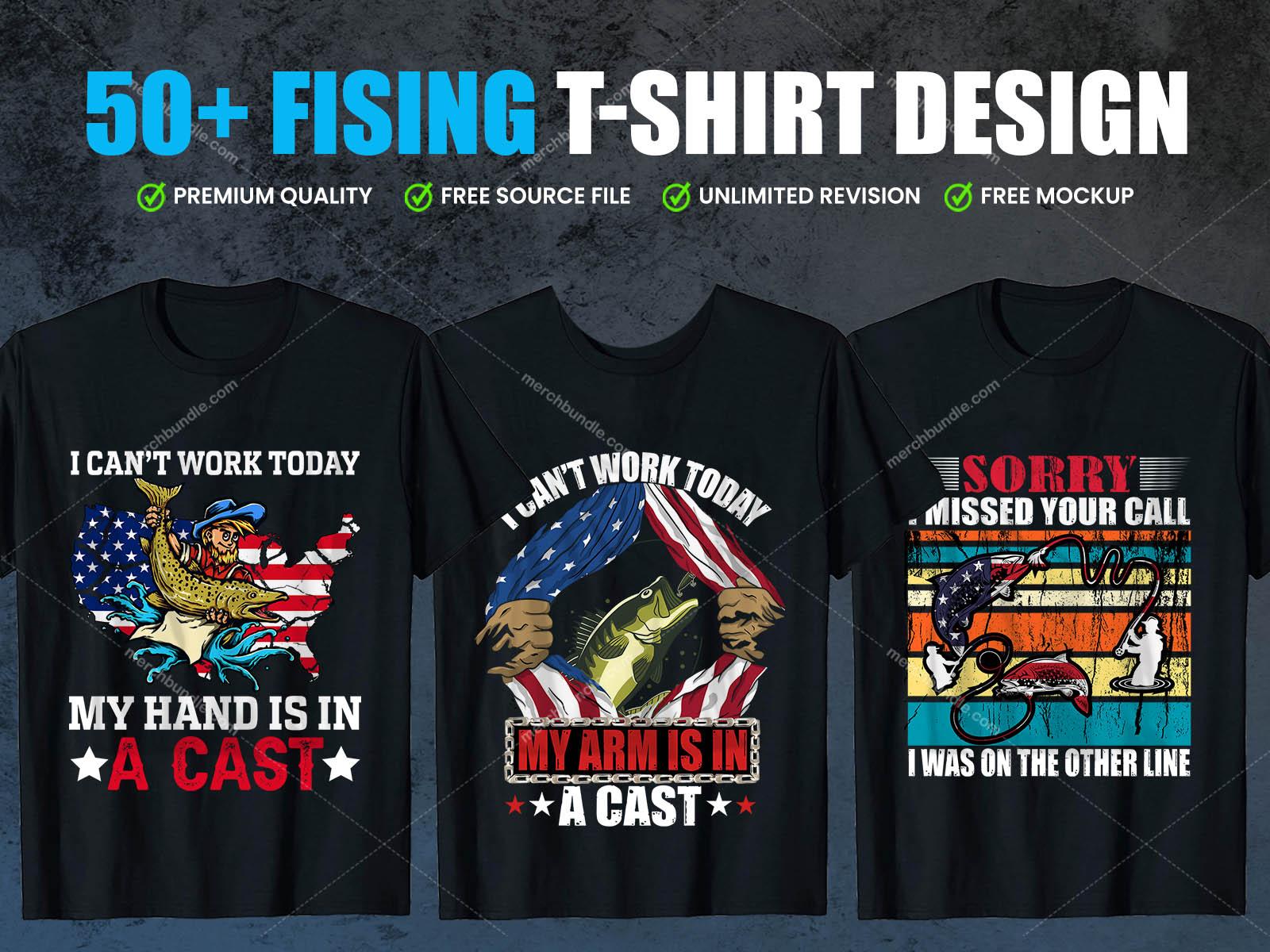 Fishing T-Shirts Design Bundle V.2 - MERCHBUNDLE