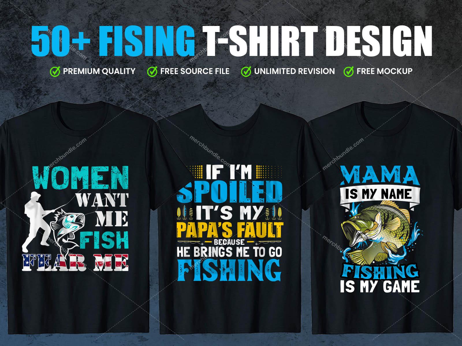 Fishing T-Shirts Design Bundle V.2 - MERCHBUNDLE