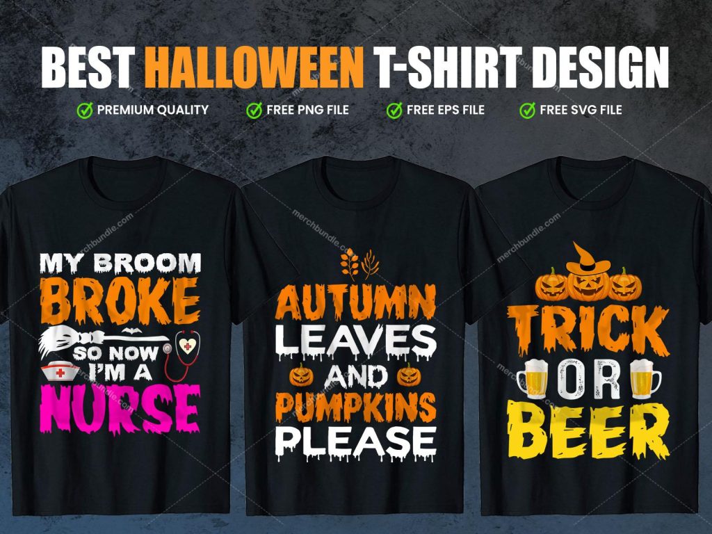 Halloween T Shirt Design Bundle V1   MERCHBOUNDLE