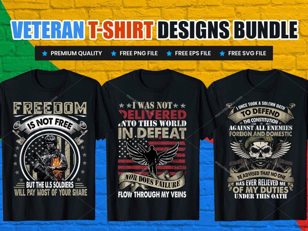 Editable Veterans T-Shirts Desig