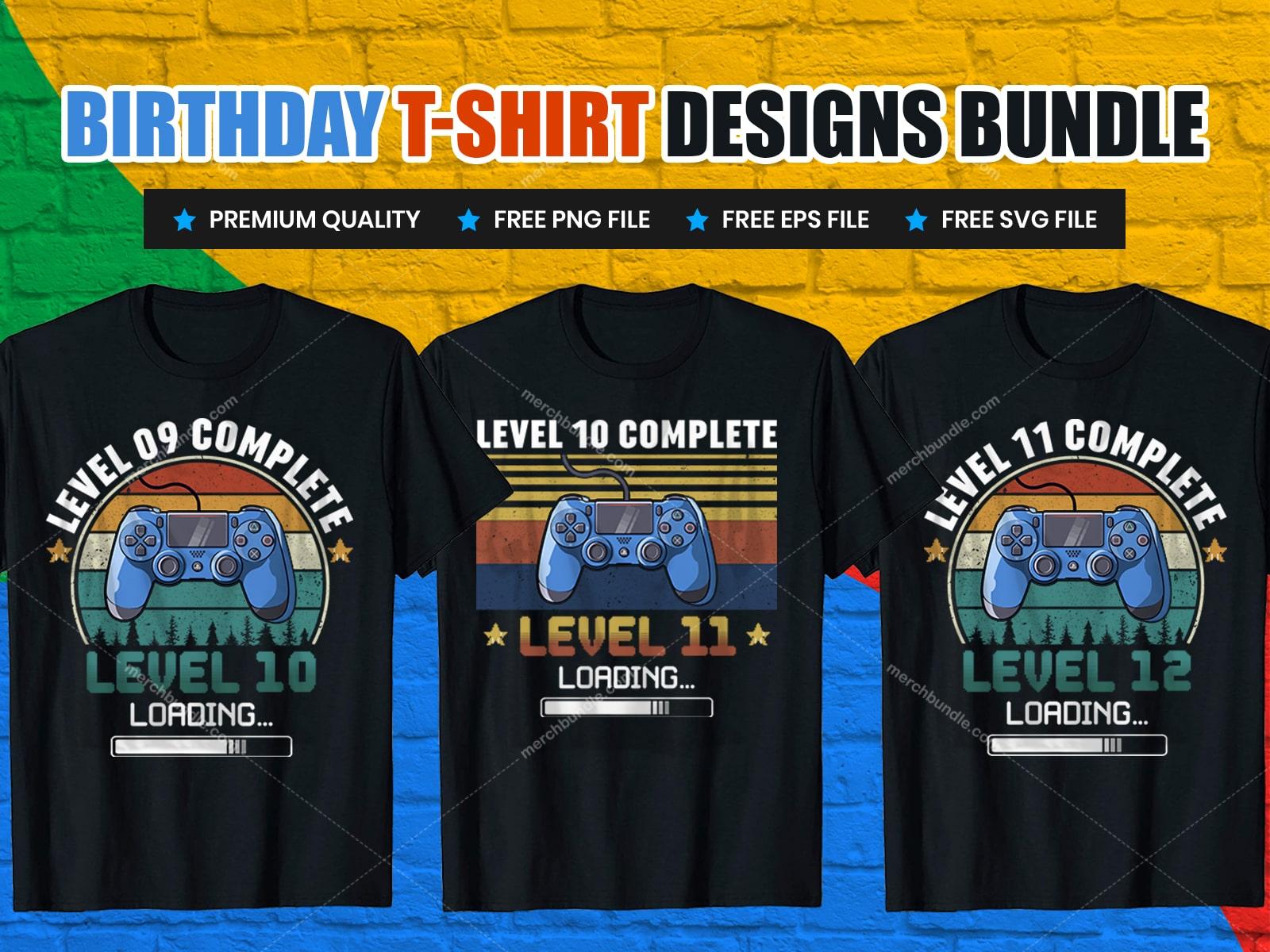 Gamer Birthday T Shirt Design Bundle V 4 Merchbundle - family roblox personalized tshirtscustomized shirtthemed tshirt for birthdays