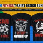 Gym Fitness T-Shirt Design Bundle V.7