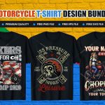 Motorcycle-Bikers Print Ready Vector T-Shirt Design V.4