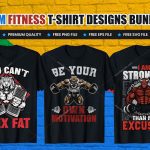 Gym Fitness T-Shirt Design Bundle V.5