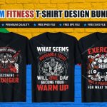 Gym Fitness T-Shirt Design Bundle V.6