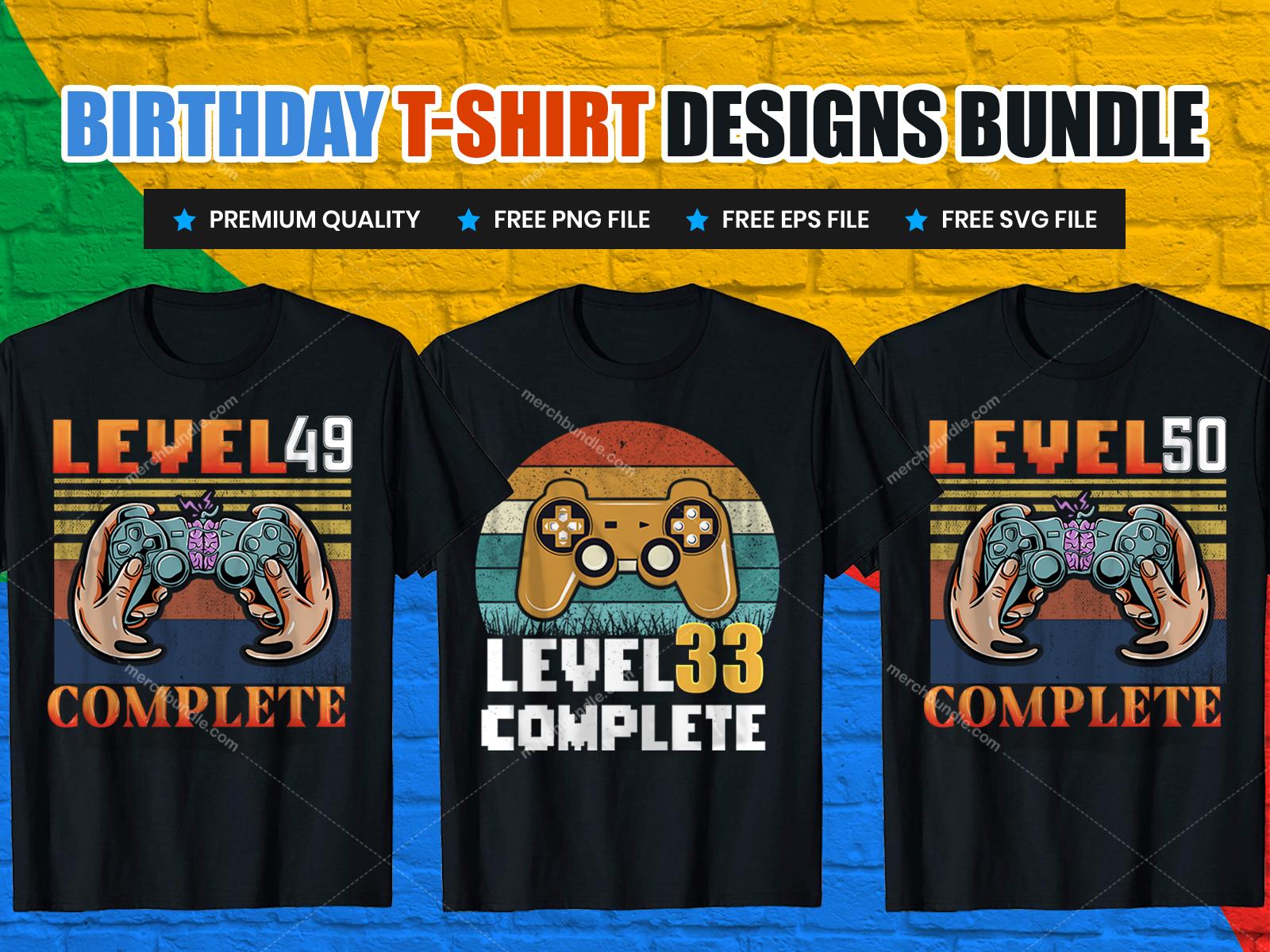 Gaming Birthday Party T-Shirt Designs