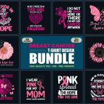 Breast Cancer Awareness T-Shirt Designs Bundle V.1