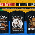 Horse T-Shirt Designs Bundle V.3