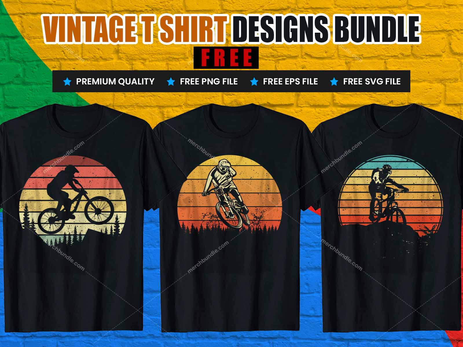 Vintage Retro T-Shirt Design Bundle - Buy t-shirt designs