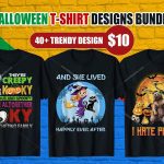 Trendy Halloween T-Shirt Designs Bundle V.5