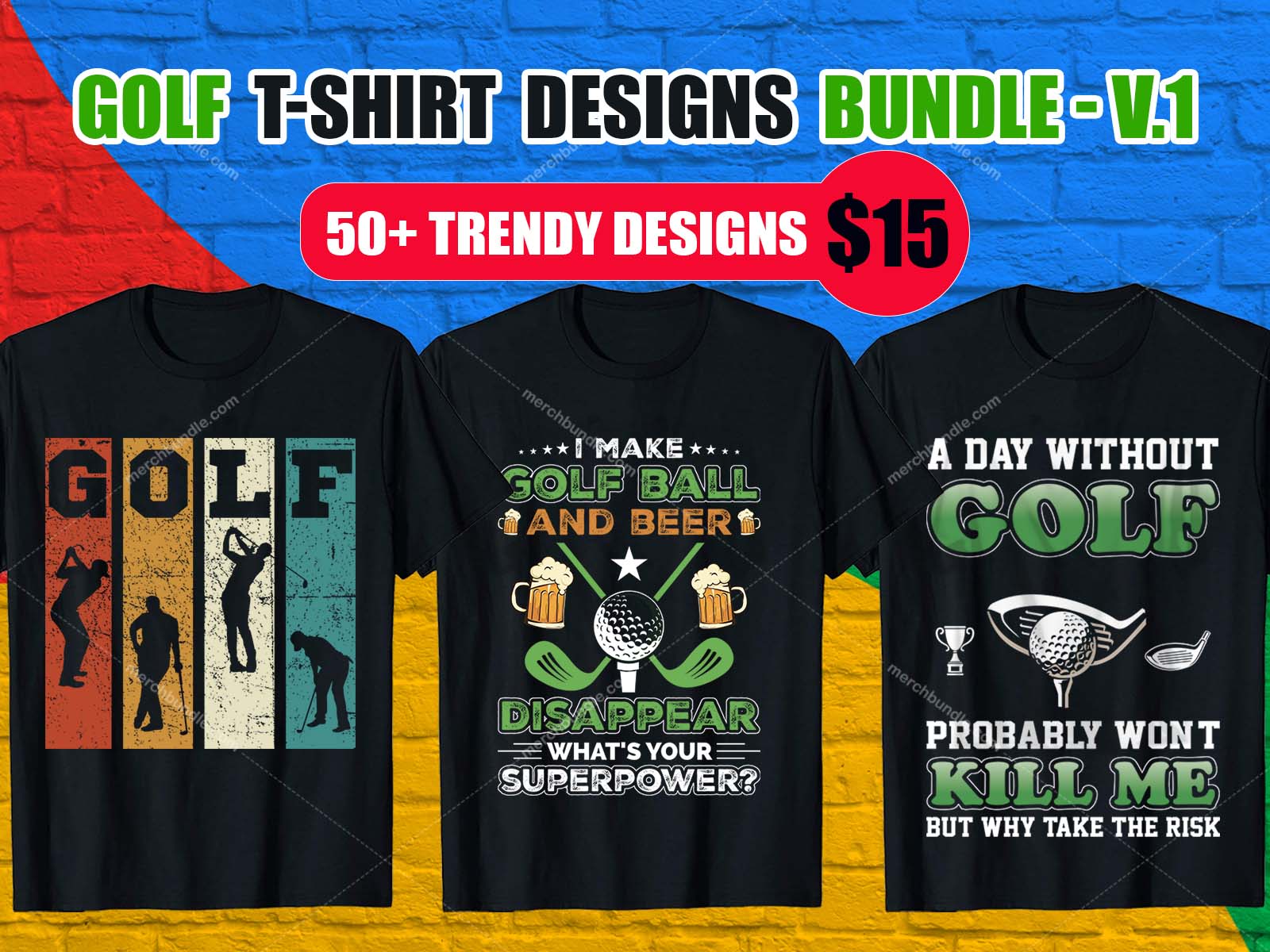 Golf t-Shirt Design Bundle