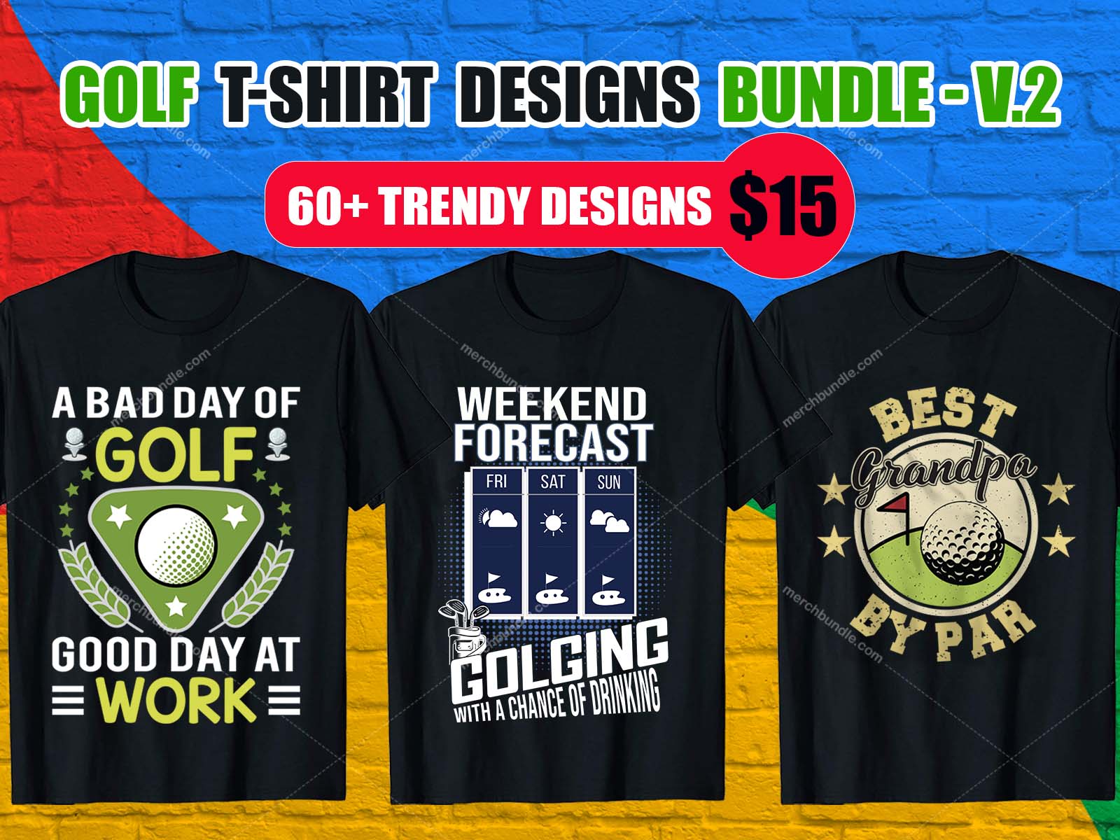 Best Selling Golf T-Shirt Design Bundle