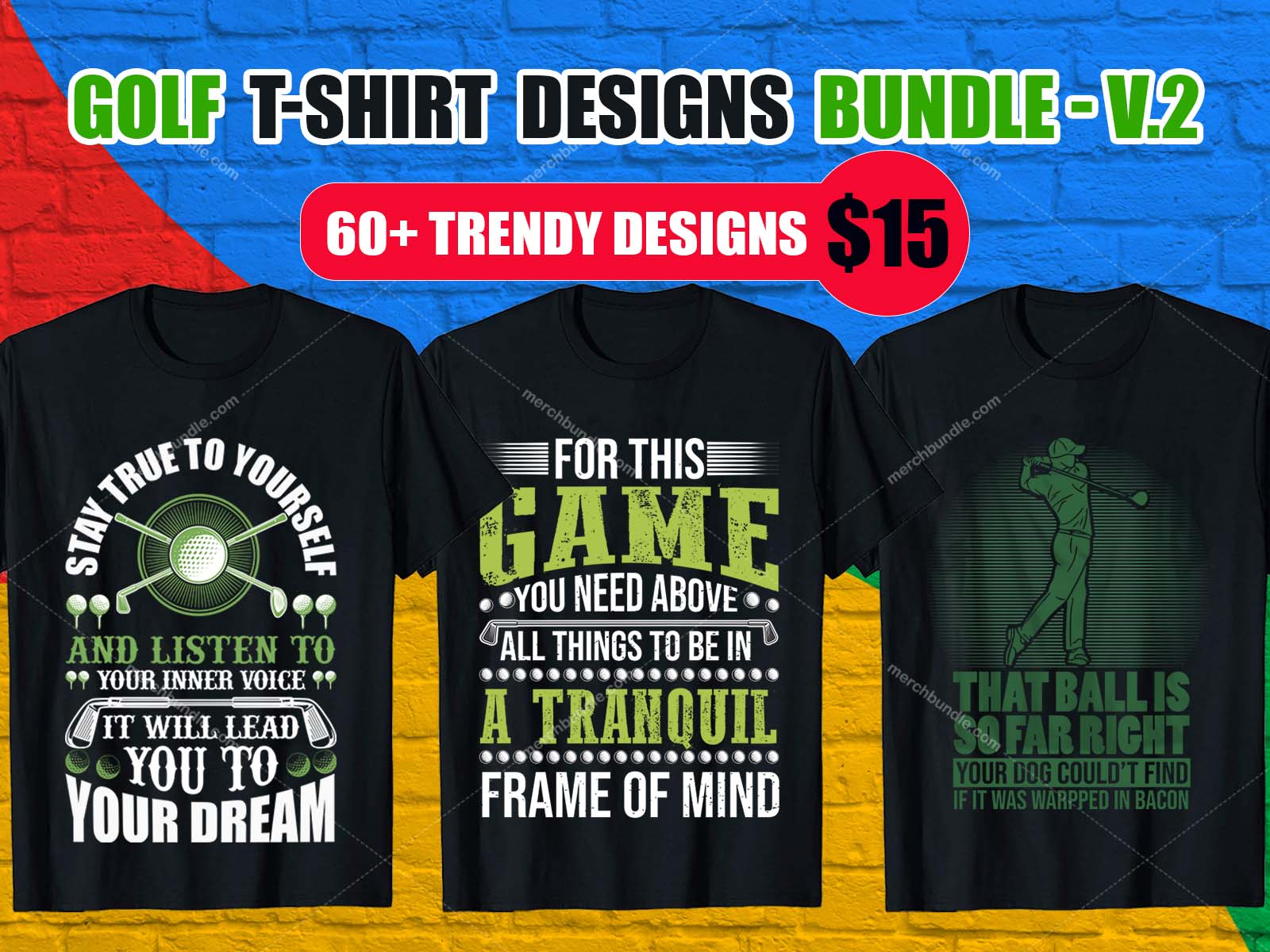 Best Selling Golf T-Shirt Design Bundle