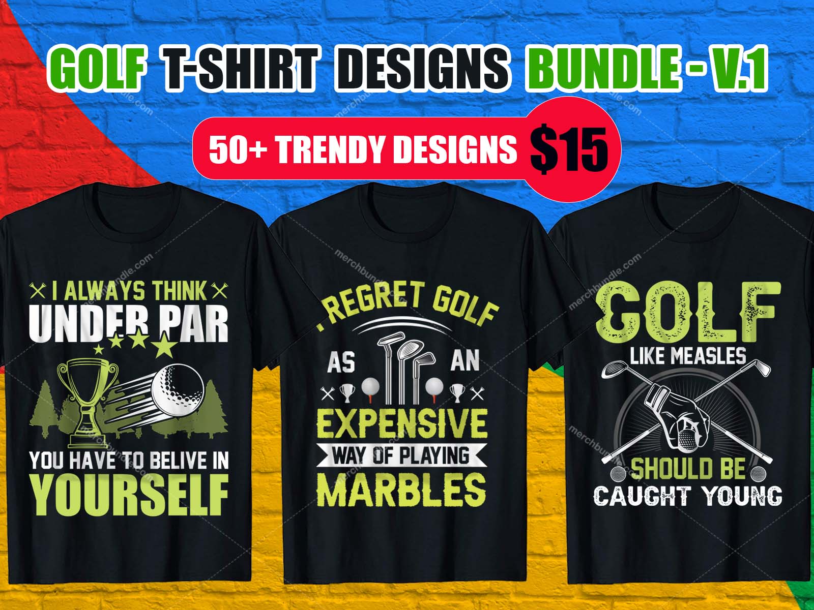 Golf t-Shirt Design Bundle