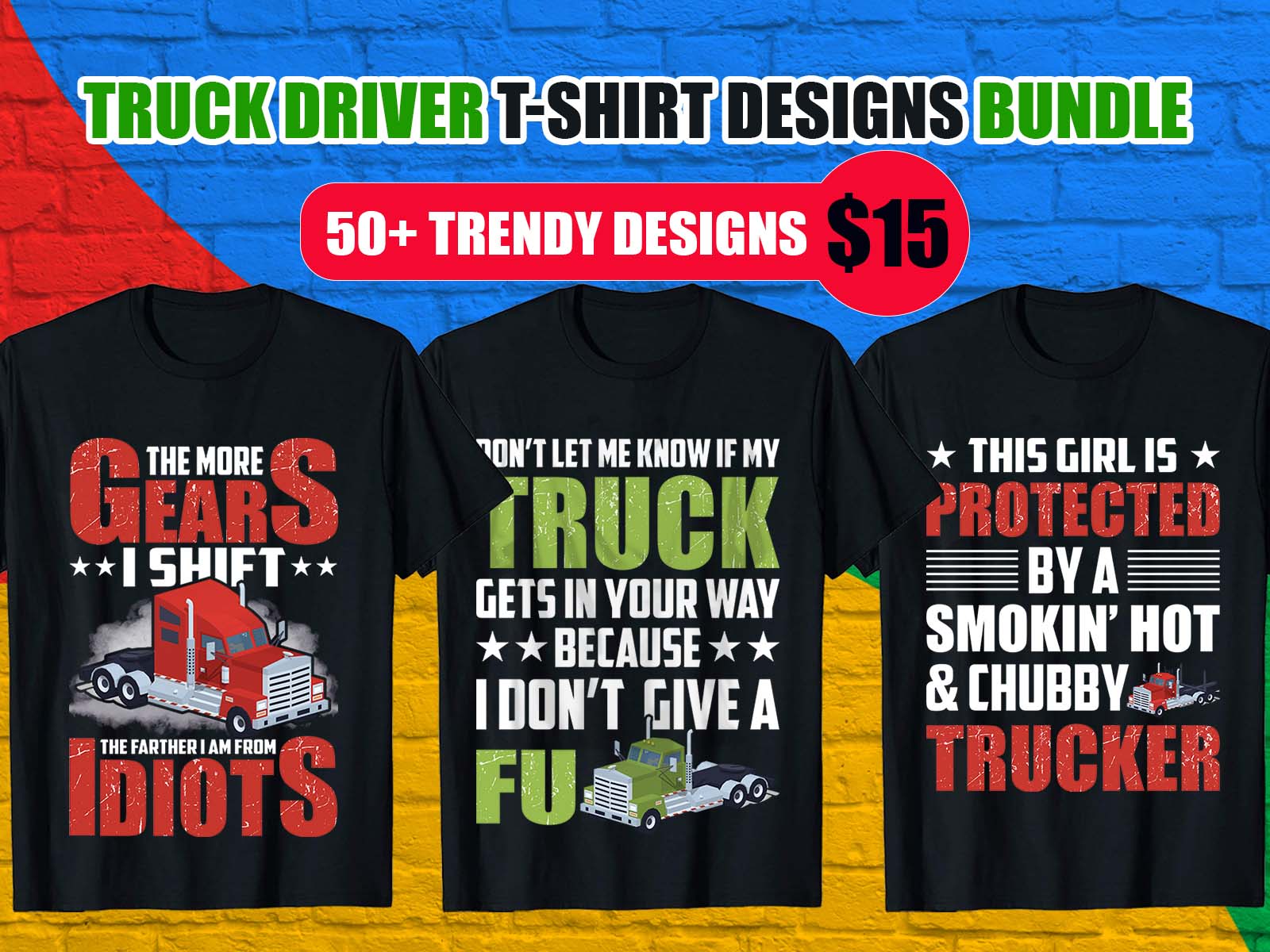 trucker driver t shirt designs