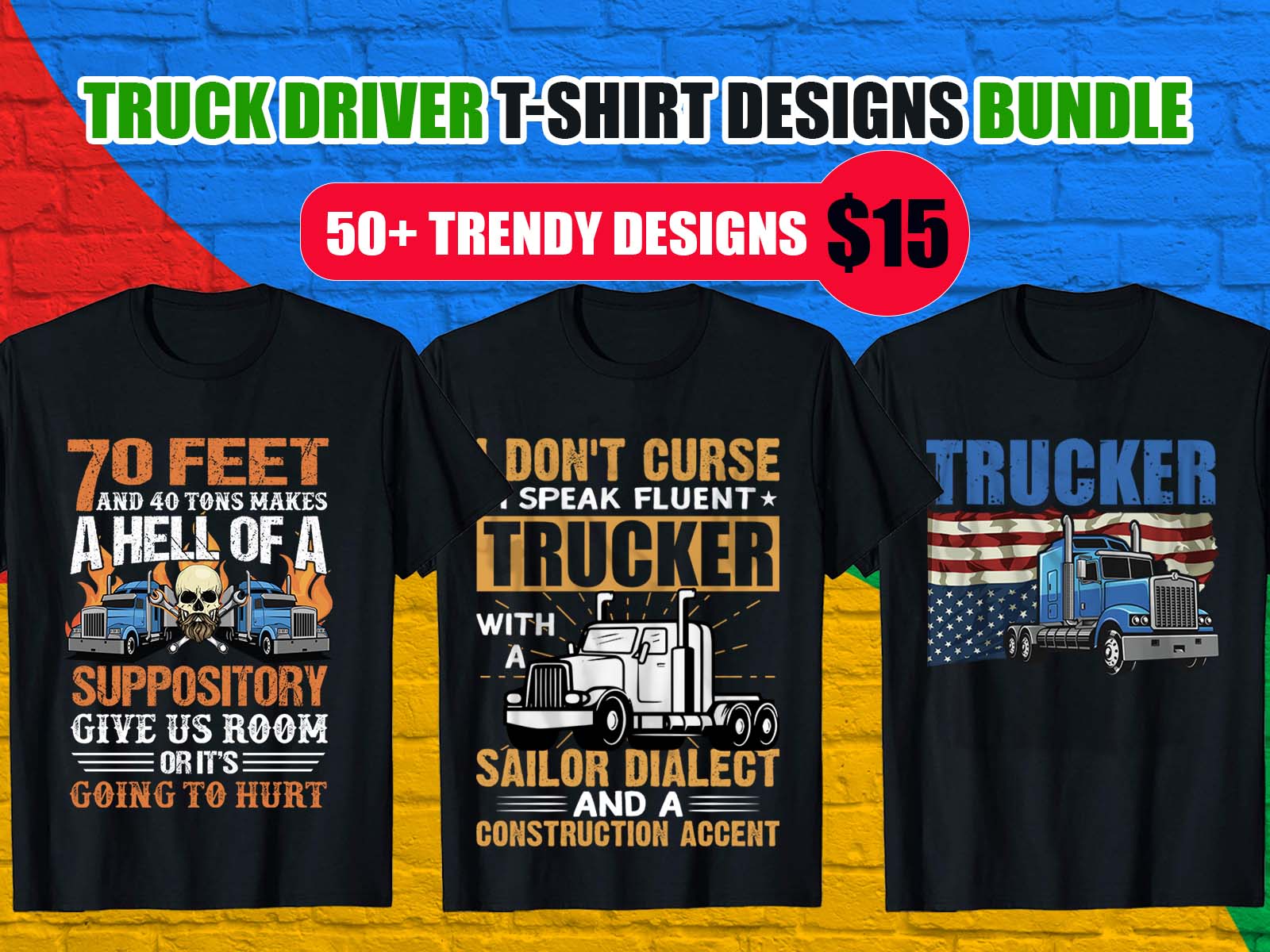 trucker driver t shirt designs