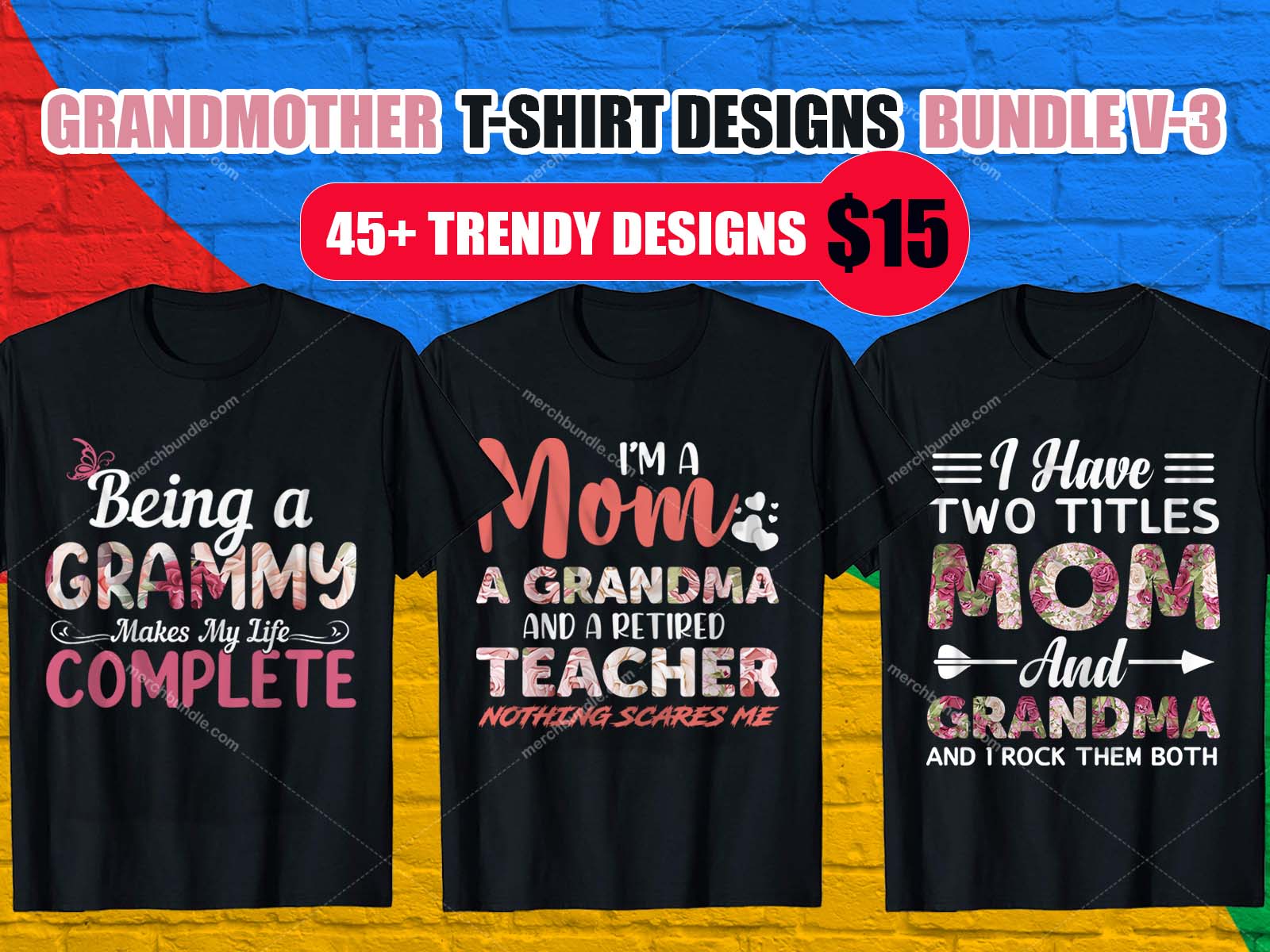 GrandMother T-Shirt Design Bundle