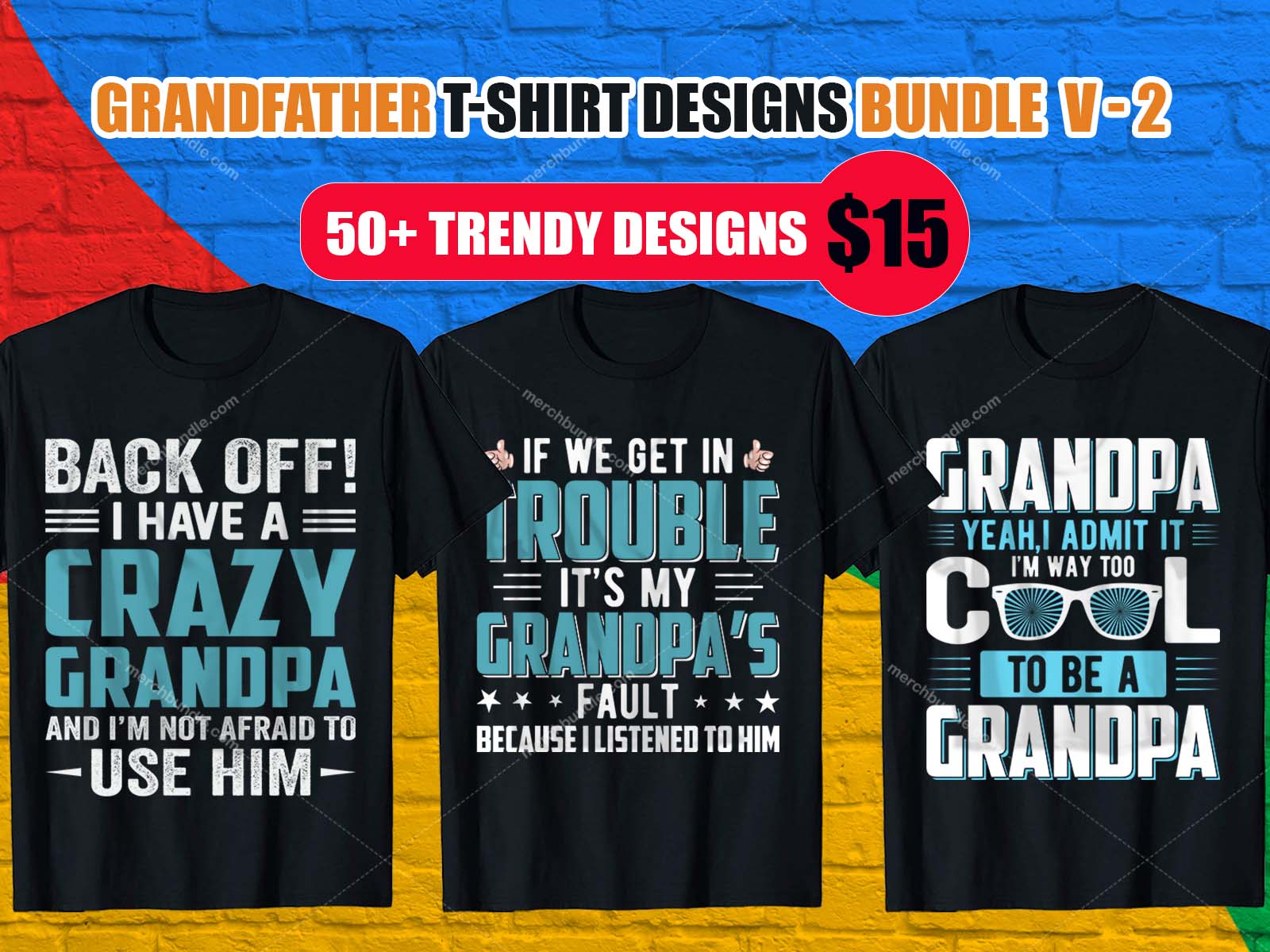 GrandFather TShirt Design Bundle