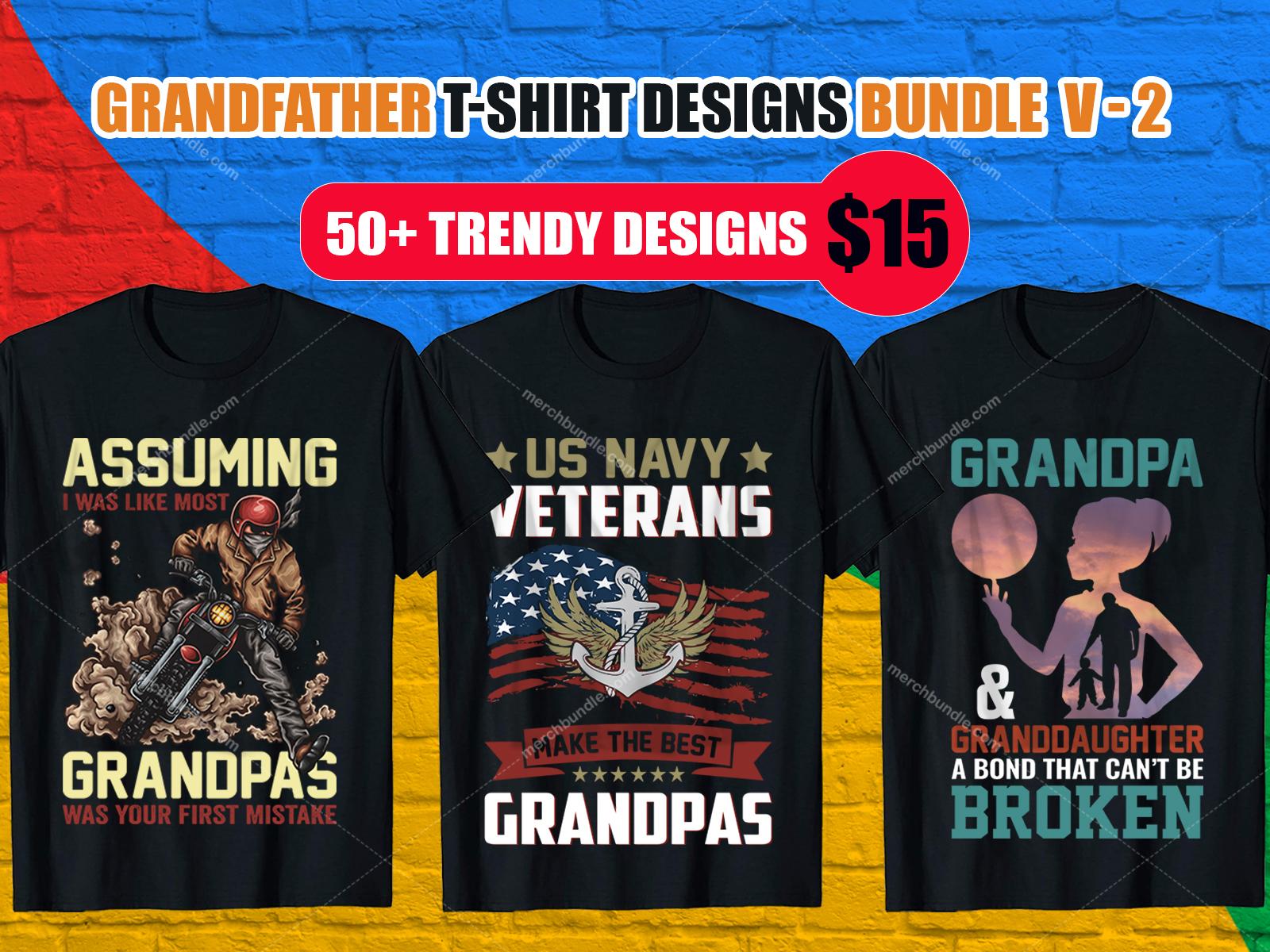 GrandFather TShirt Design Bundle,