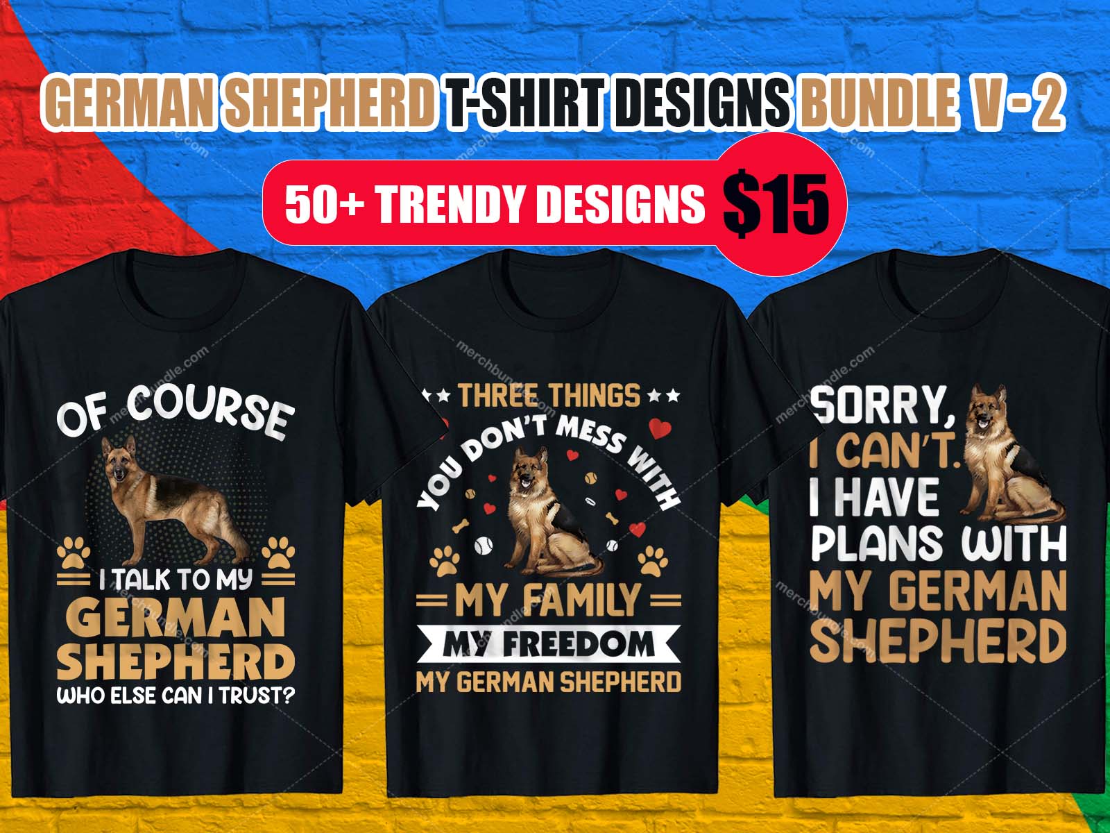 German Shepherd T Shirt Designs
