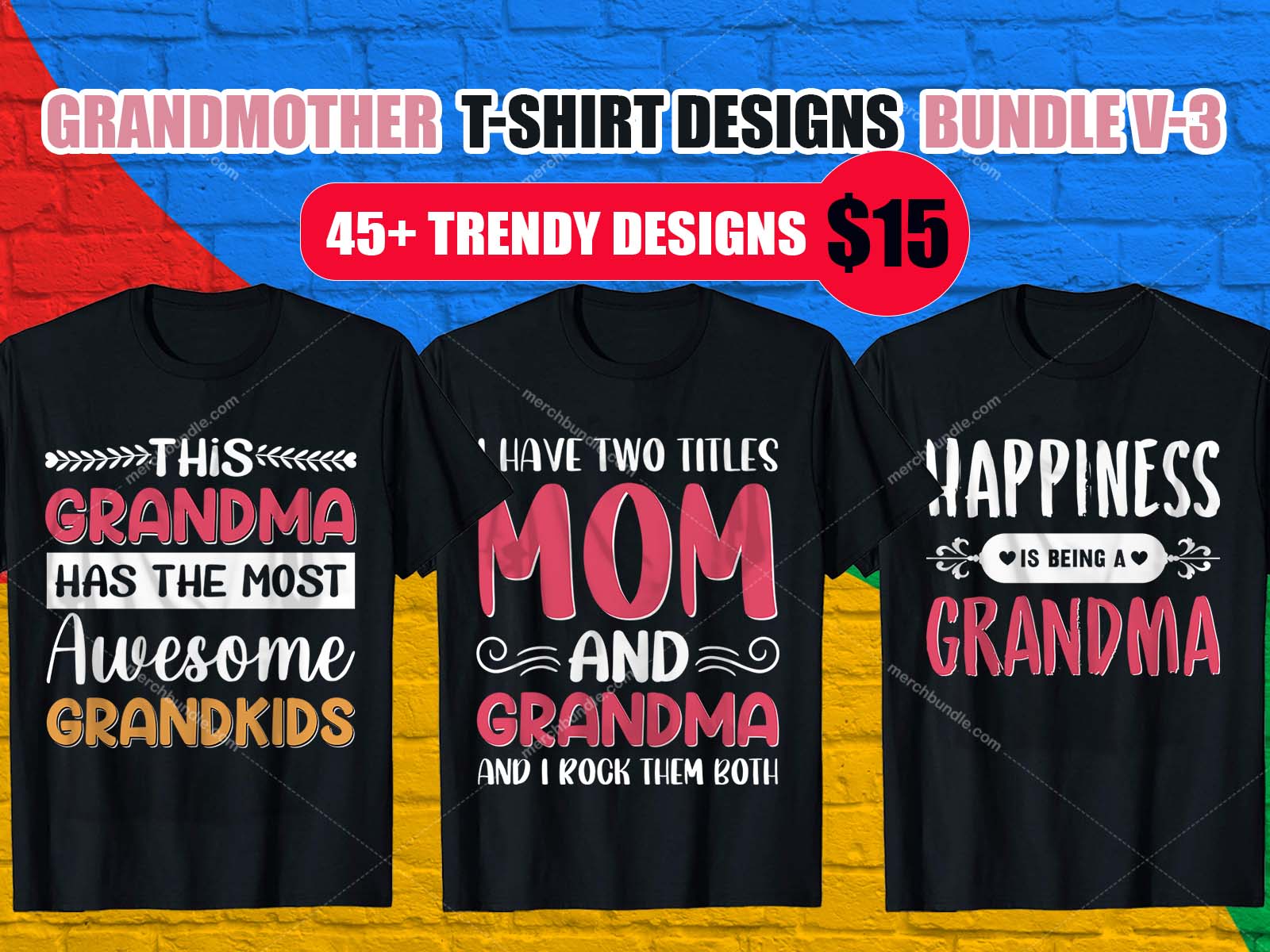 GrandMother T-Shirt Design Bundle