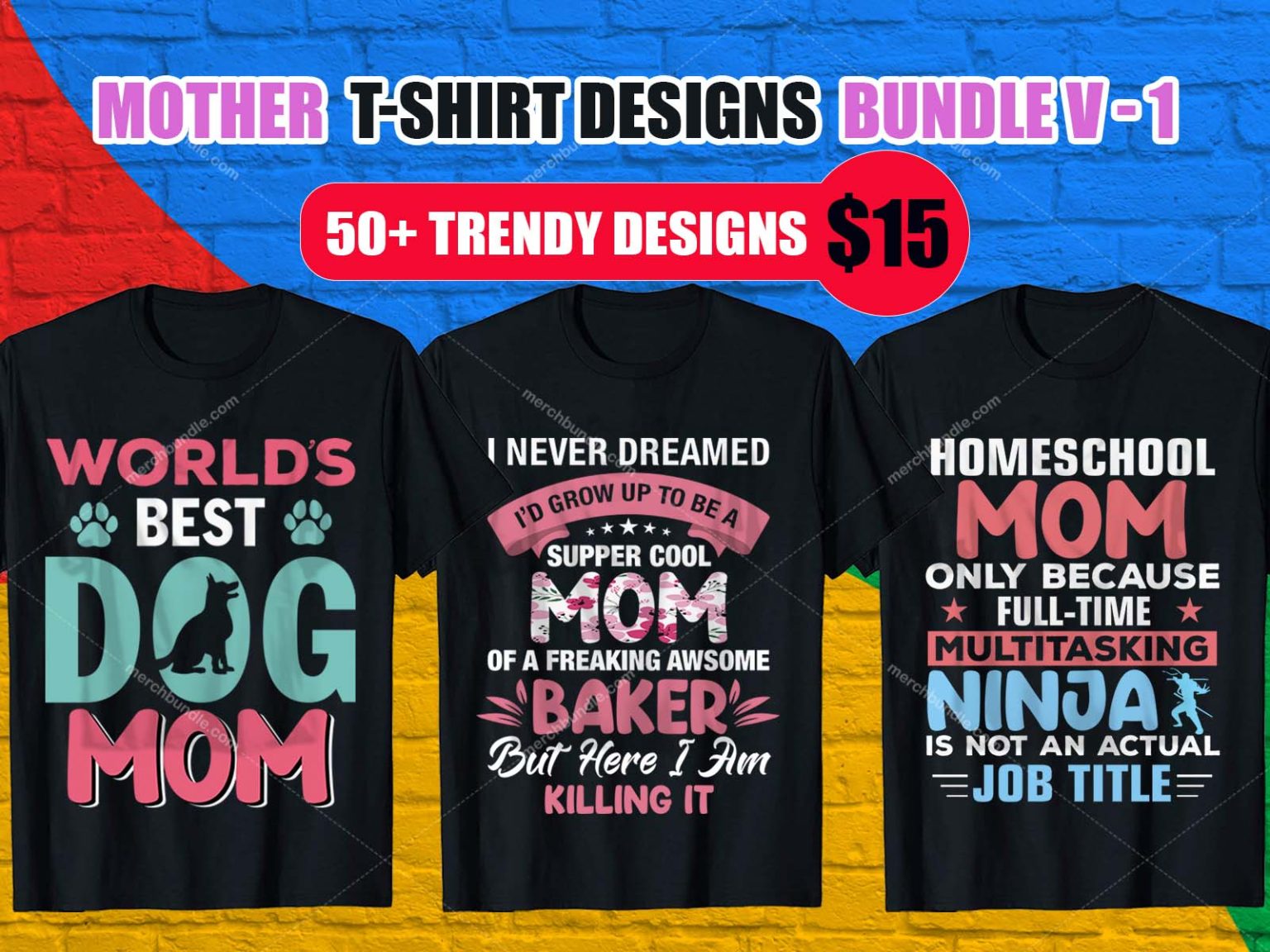 Best Selling Mom Shirt Design Bundle For POD Business