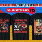 American football t shirt design bundle versatileT-Shirt 10831763