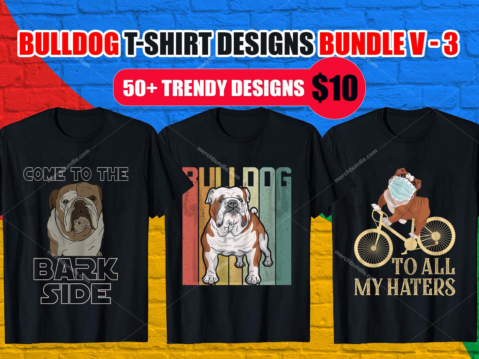 Bulldog T Shirts Design Bundle