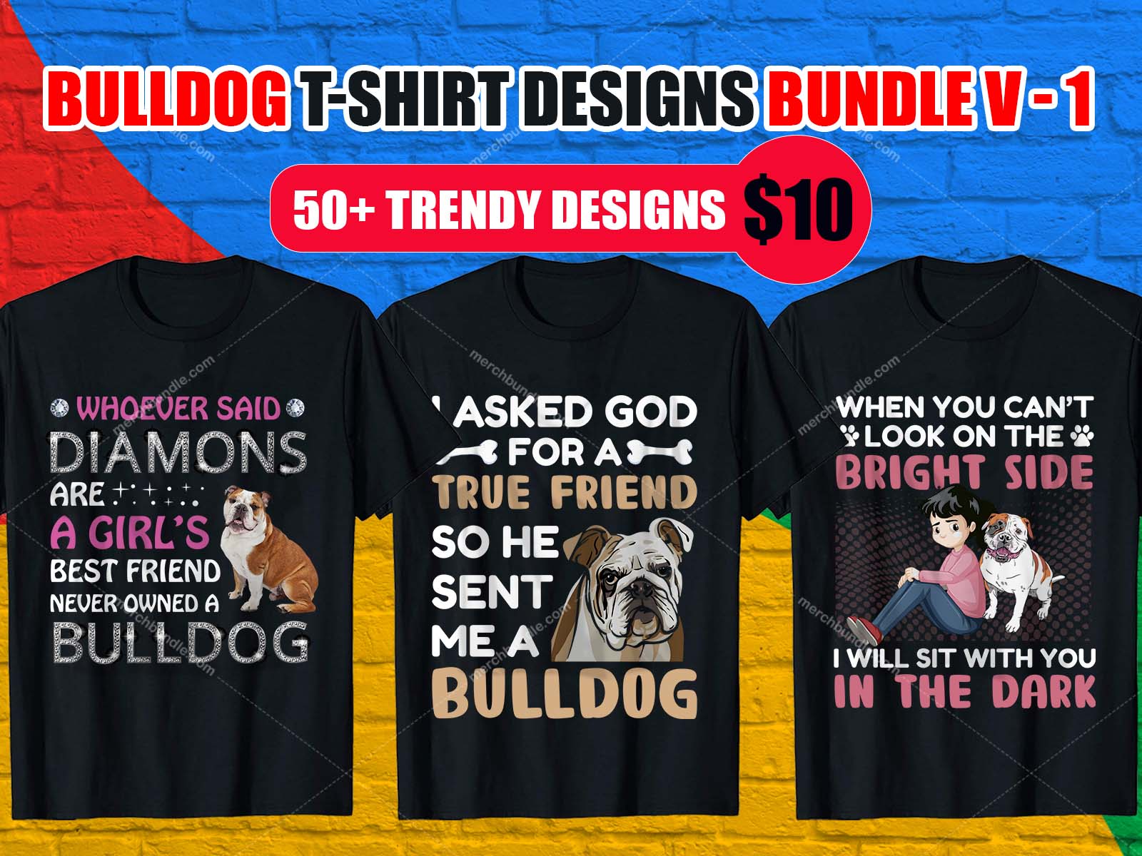 Bulldog T Shirt Design