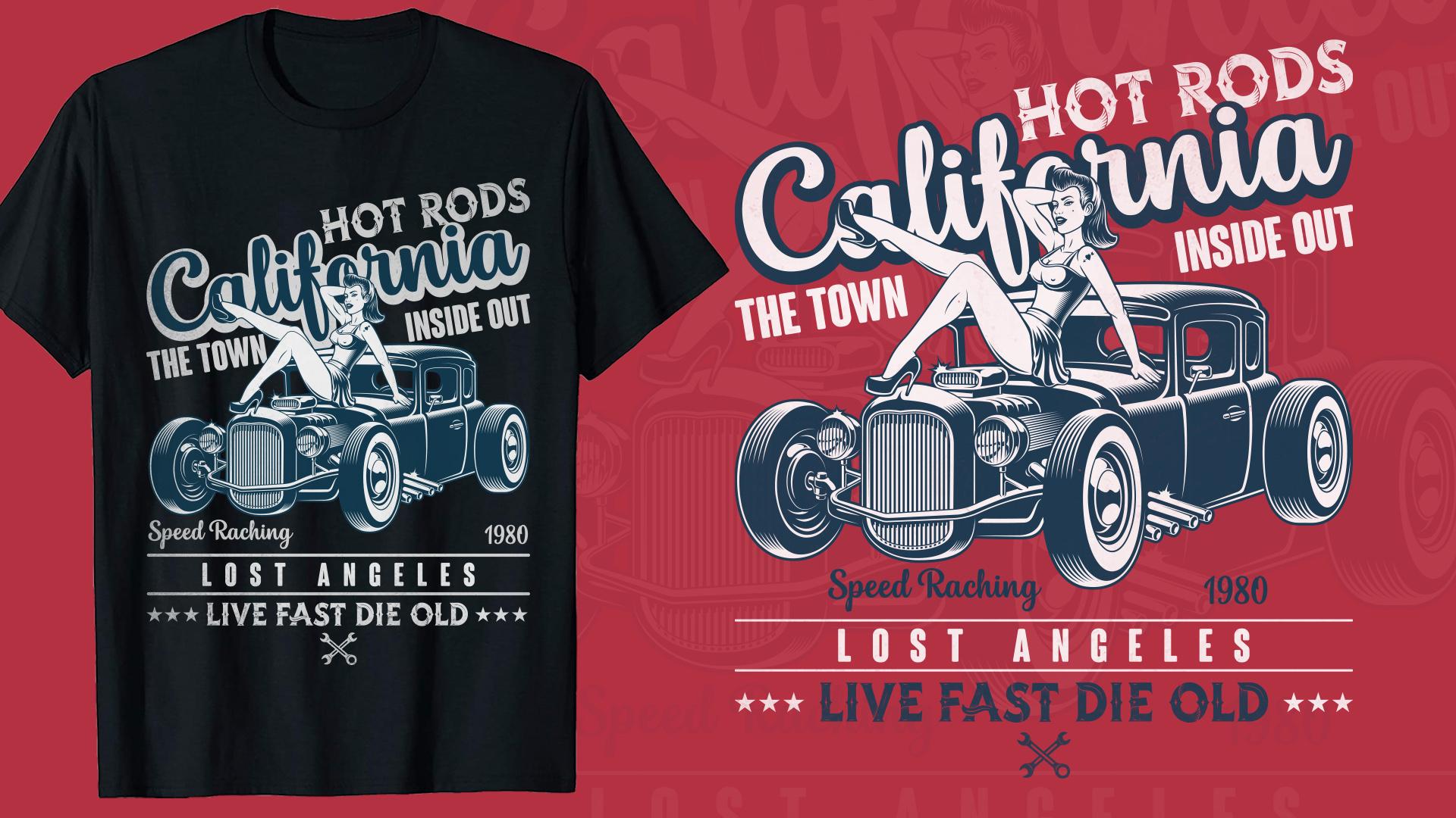 Vintage Car T Shirt Design