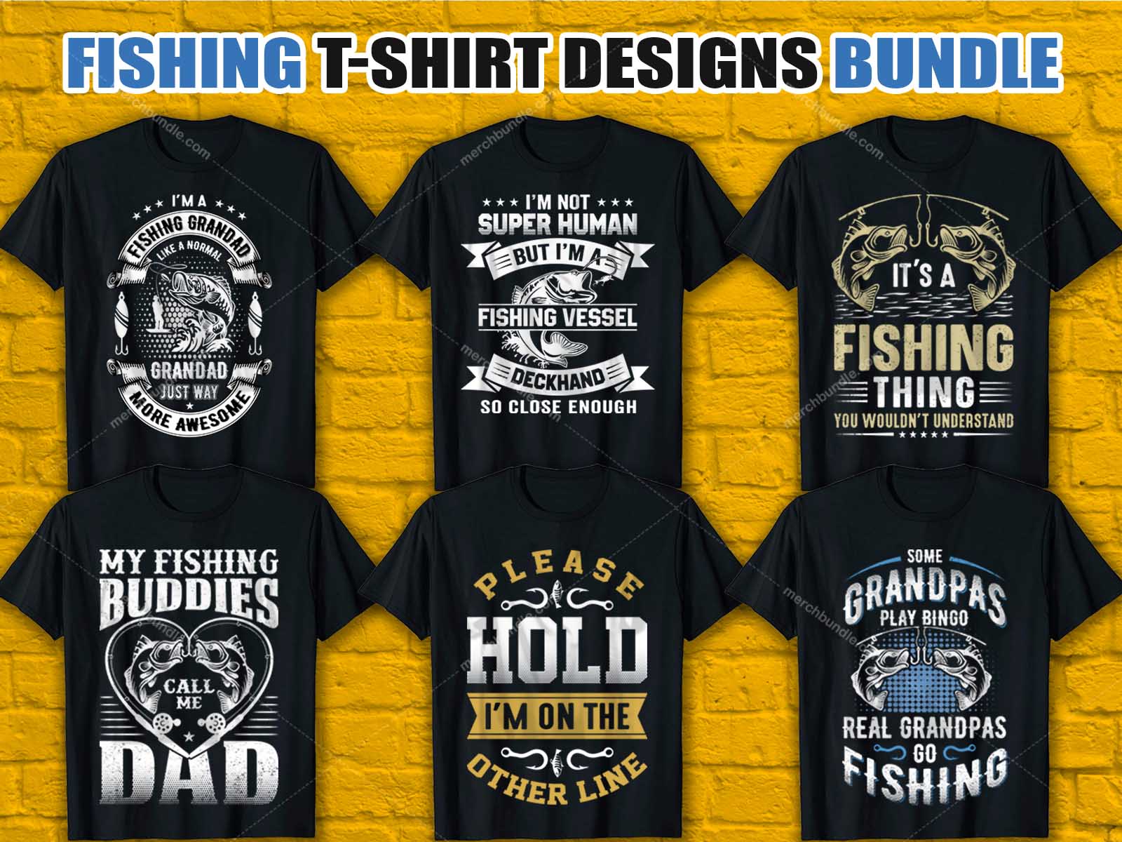 Fishing T-Shirt Sublimation Design Bundle