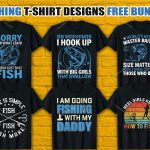 Fishing T-Shirt Designs Bundle Free Download