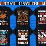 Rugby T-Shirt Designs Bundle V.2
