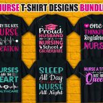 Trendy Nurse T Shirt Design Bundle V.12