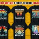 Yoga Vintage T Shirt Design Bundle V.1