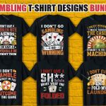 Gambling T Shirt Design Bundle V.2