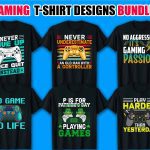Gaming T Shirt Design Bundle V.5