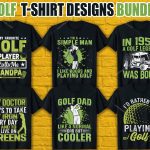 Golf T Shirt Design Bundle V.4
