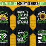Mental Health T Shirt Design Bundle V.1