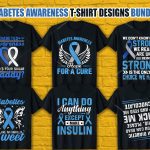 Diabetes Awareness T Shirt Design Bundle V.2