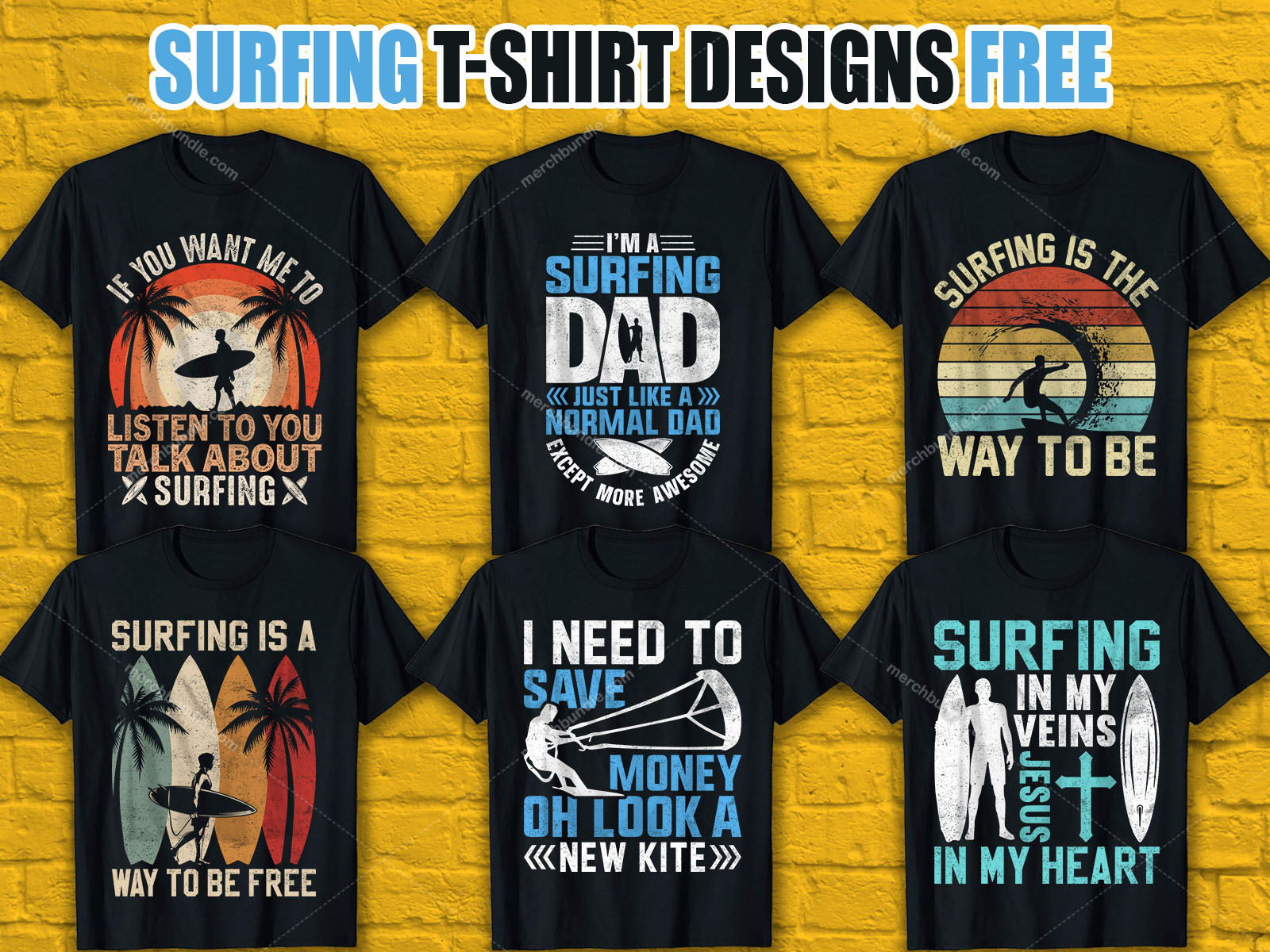 Surfing T-Shirt Designs Free Download