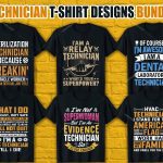 Technician T Shirt Design Bundle v.2